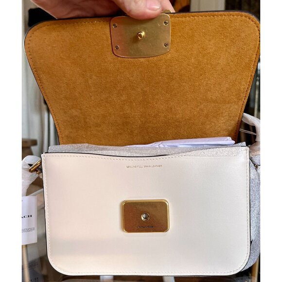 NEW!!! Coach White/Chalk Leather Sage Shoulder Bag/Crossbody with Adjustable Str - Picture 11 of 11